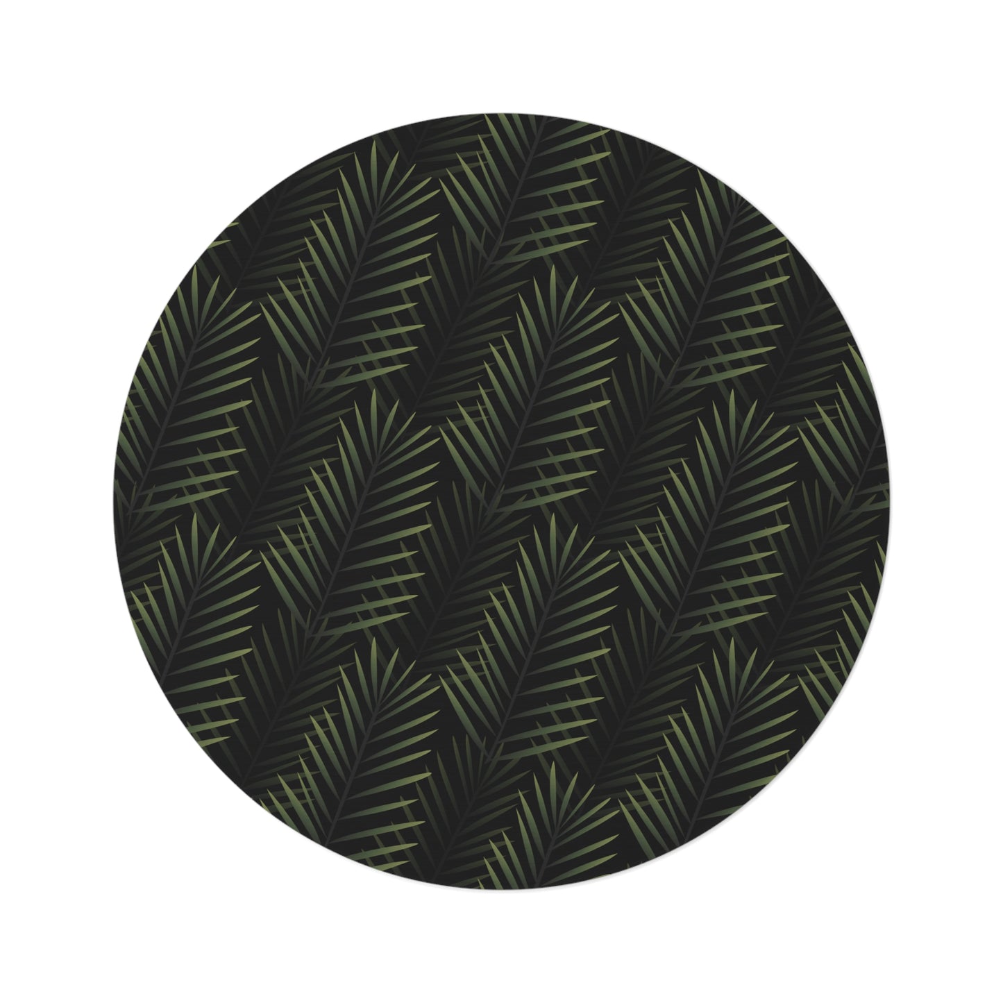 Palm Leaf Round Rug