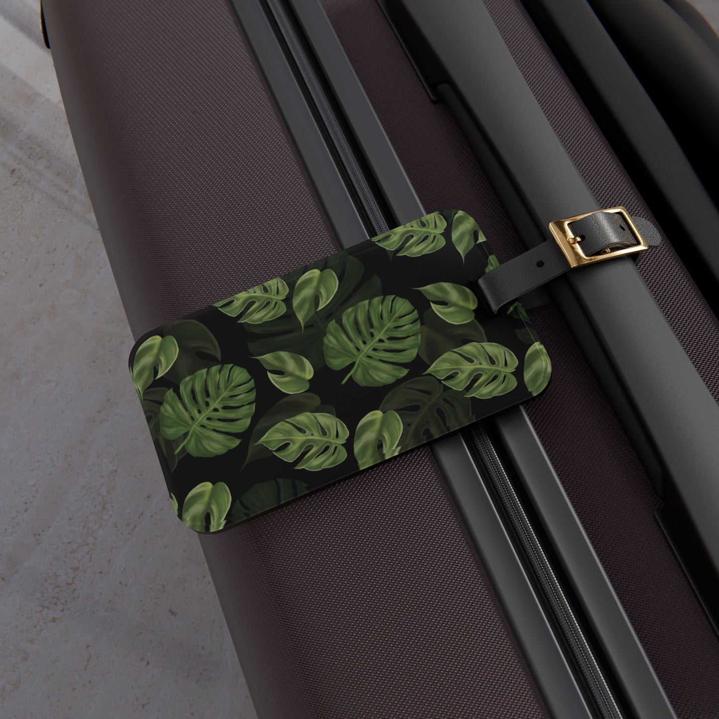 Monstera Leaf Luggage Tag