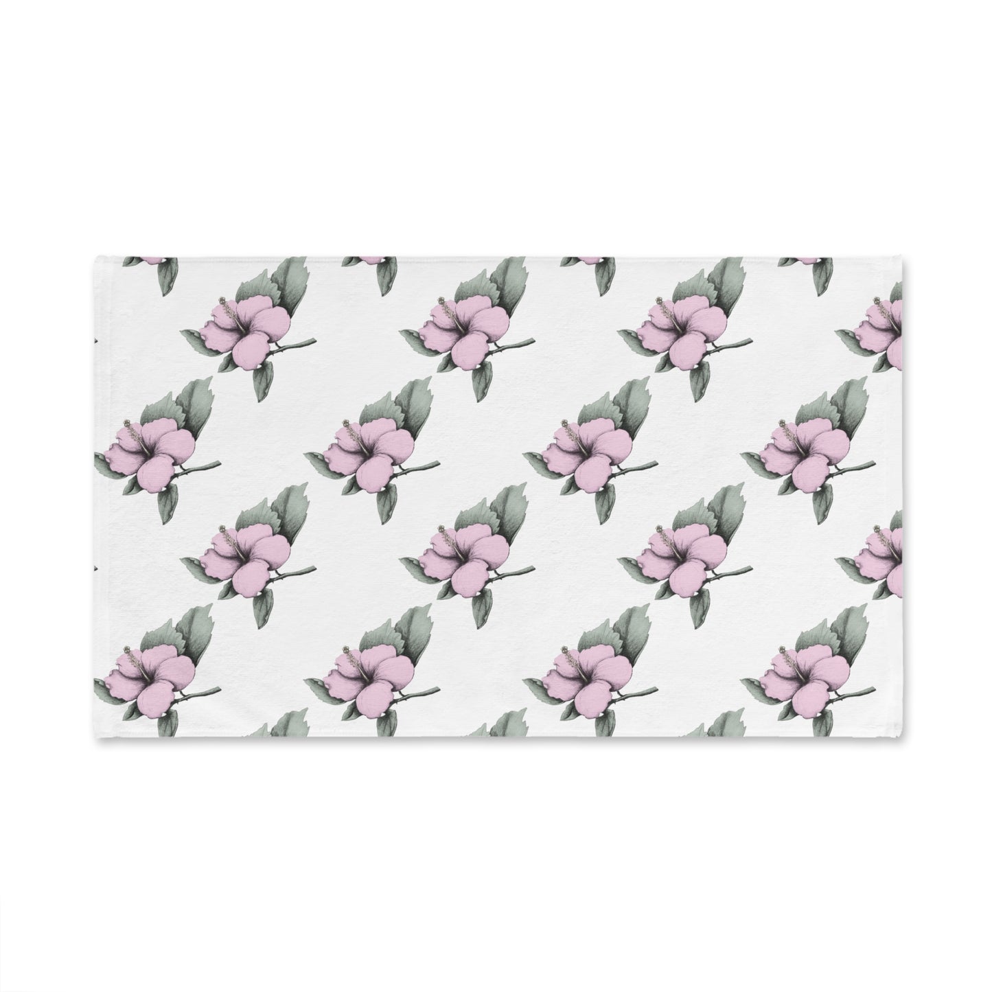 Pink Hibiscus Flower Hand Towel