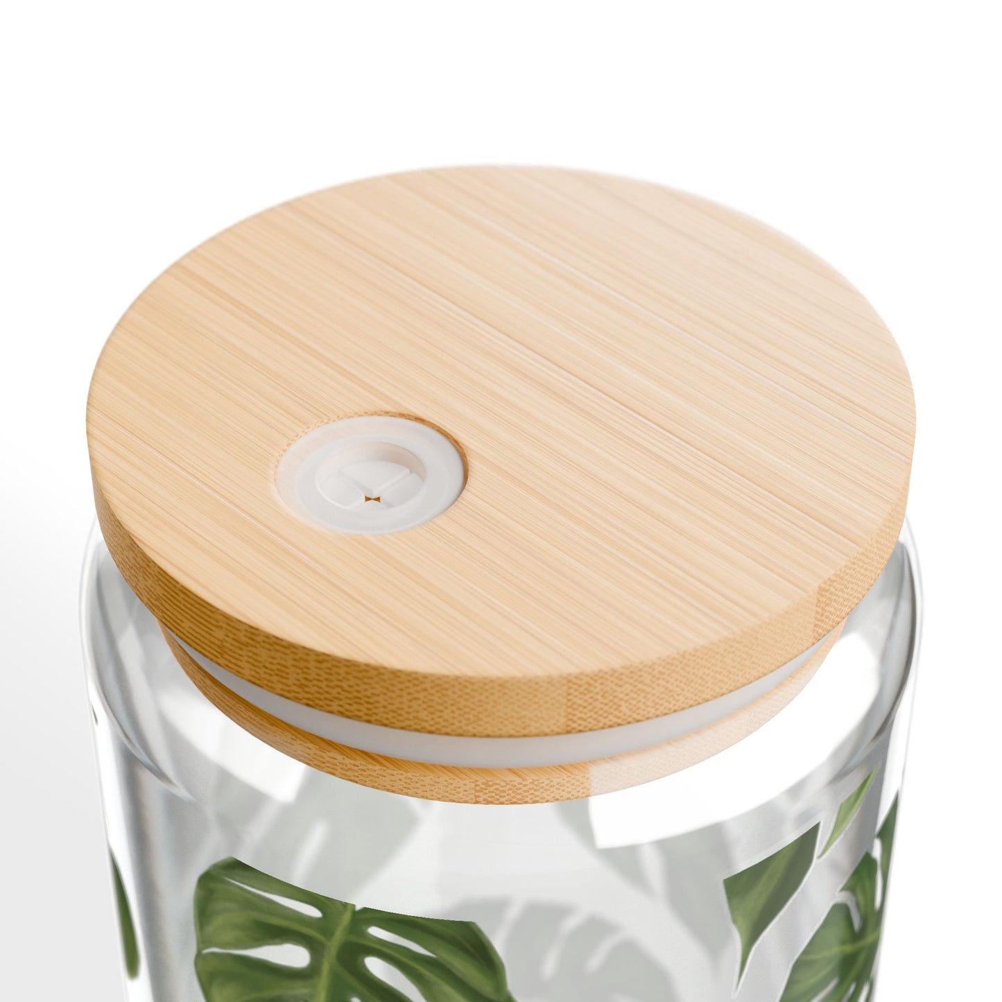 Monstera Leaf Sipper Glass
