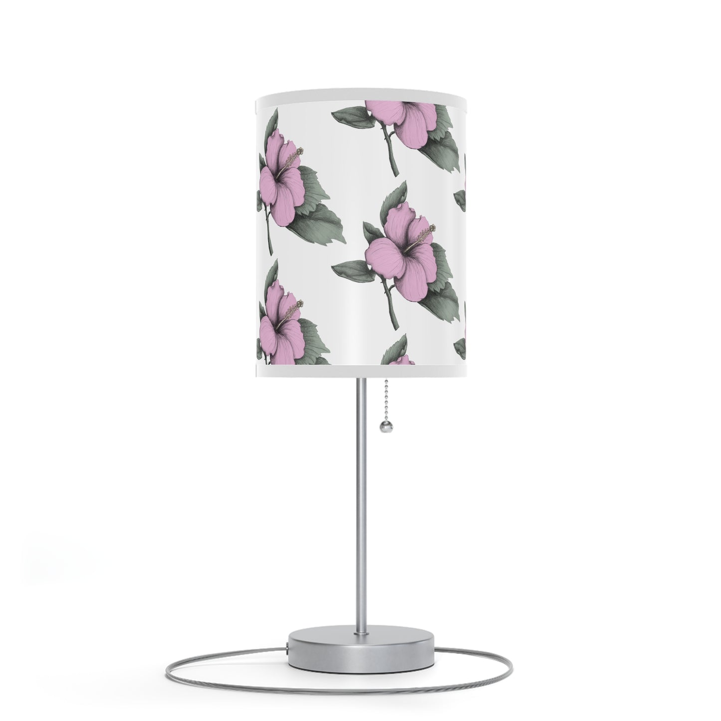 Pink Hibiscus Flower Table Lamp
