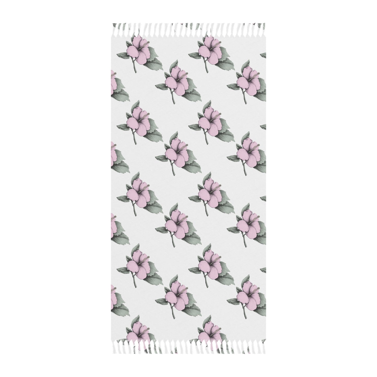 Pink Hibiscus Boho Beach Cloth