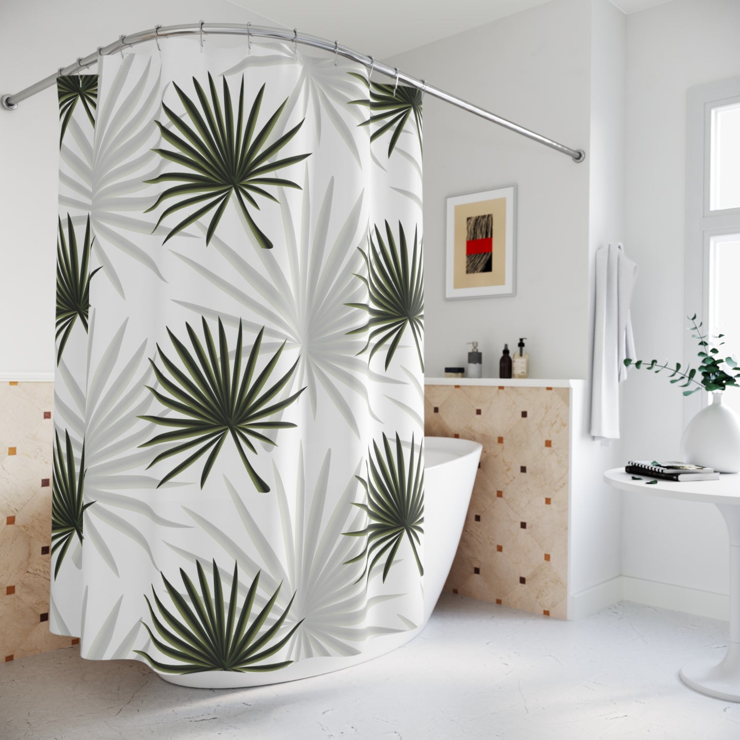 Palm Fan Shower Curtain