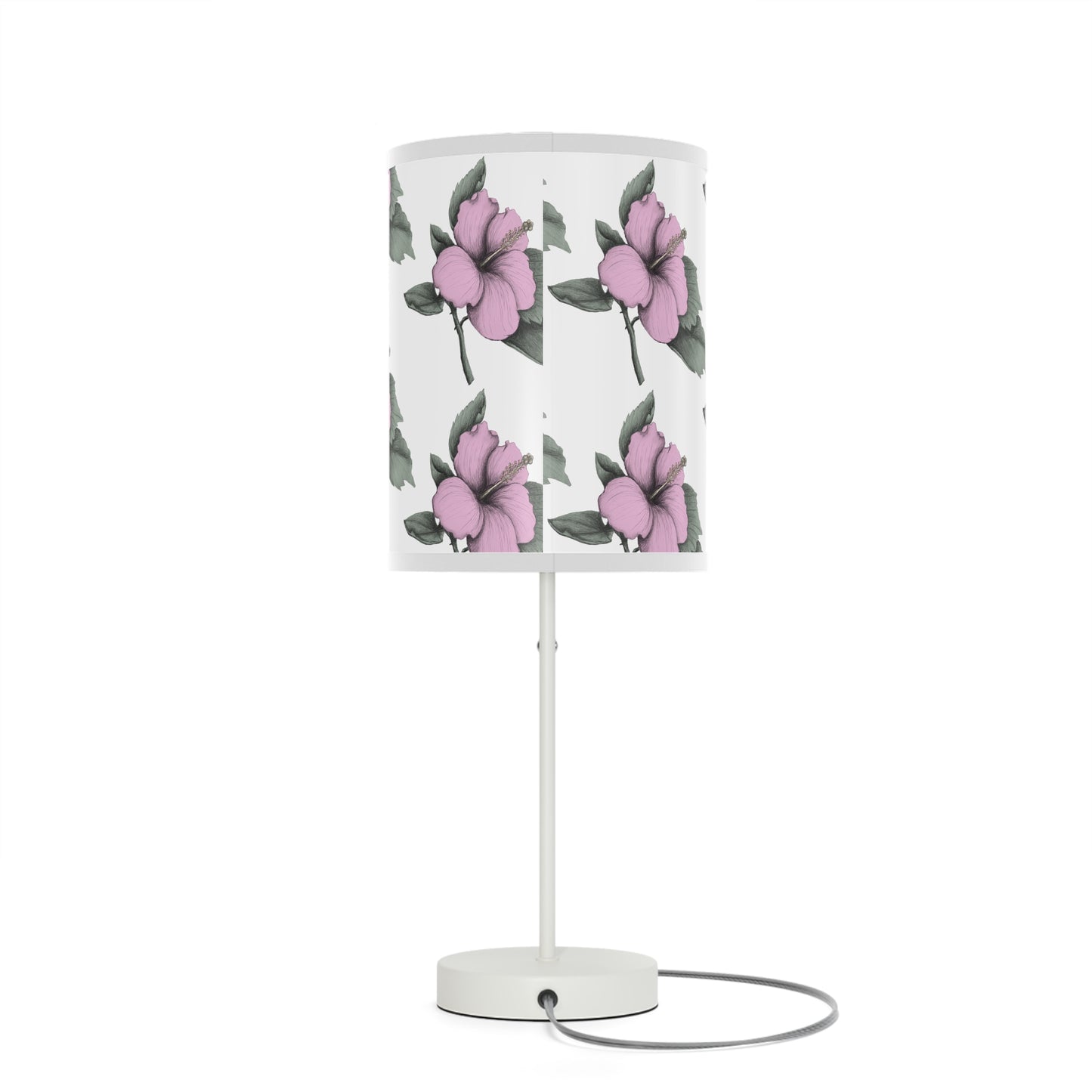 Pink Hibiscus Flower Table Lamp