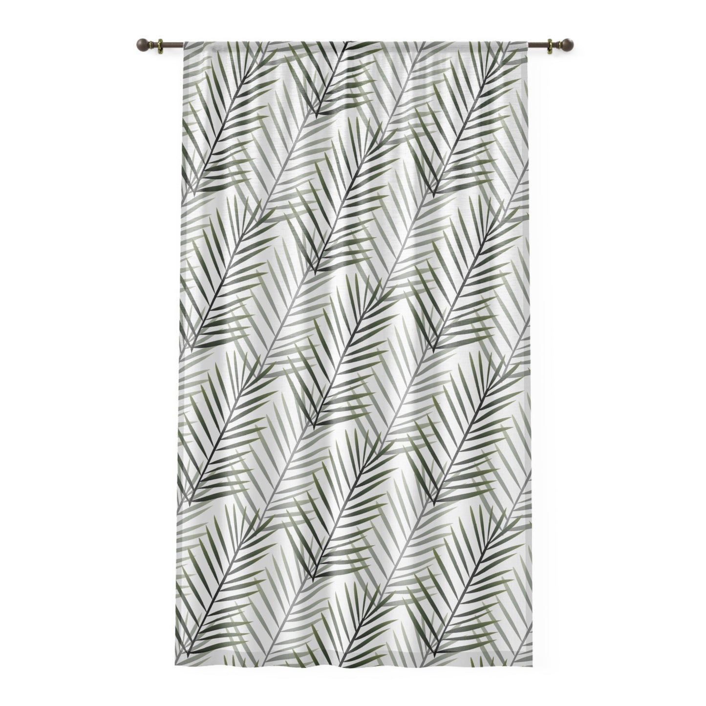 Palm Leaf Sheer Window Curtain