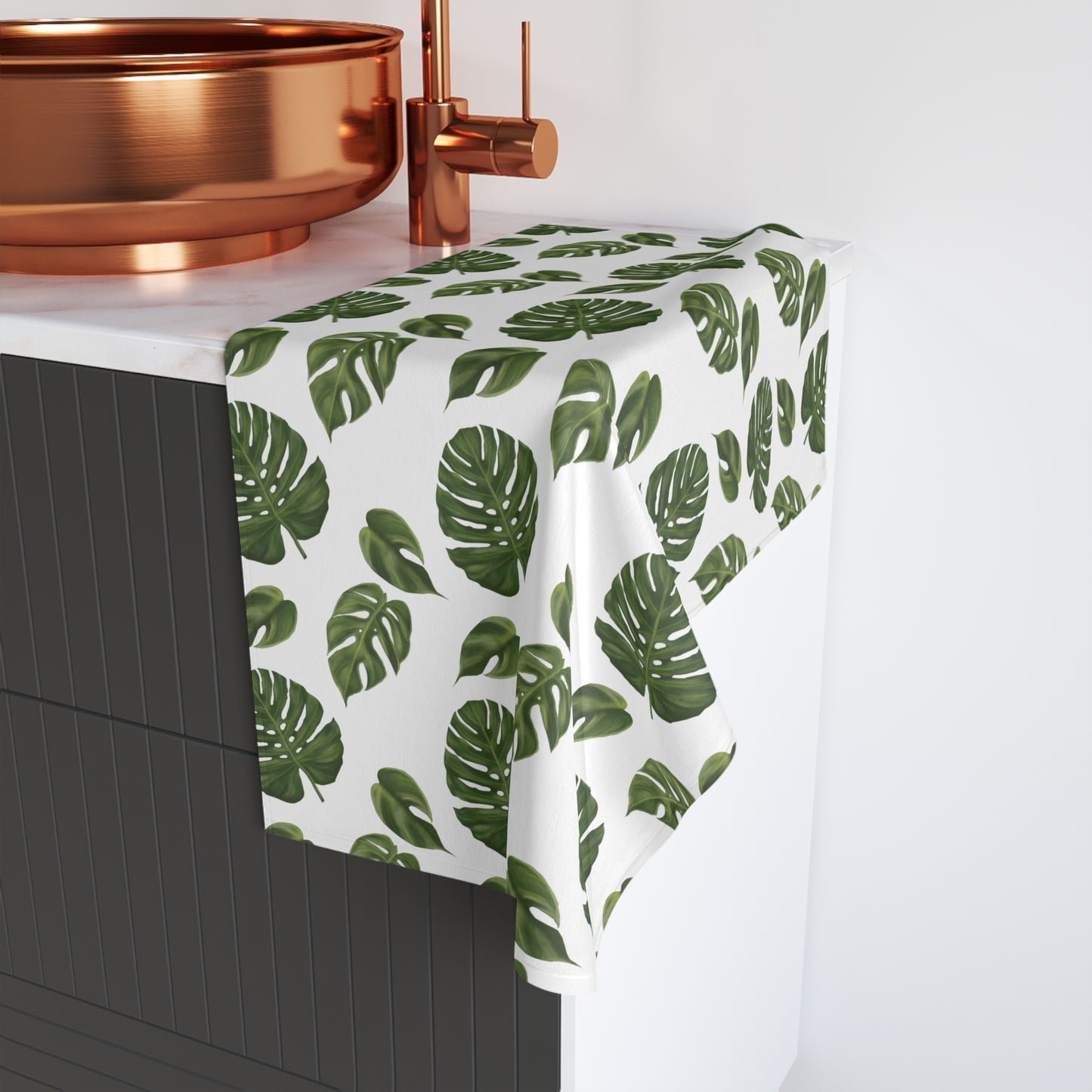 Monstera Leaf Hand Towel