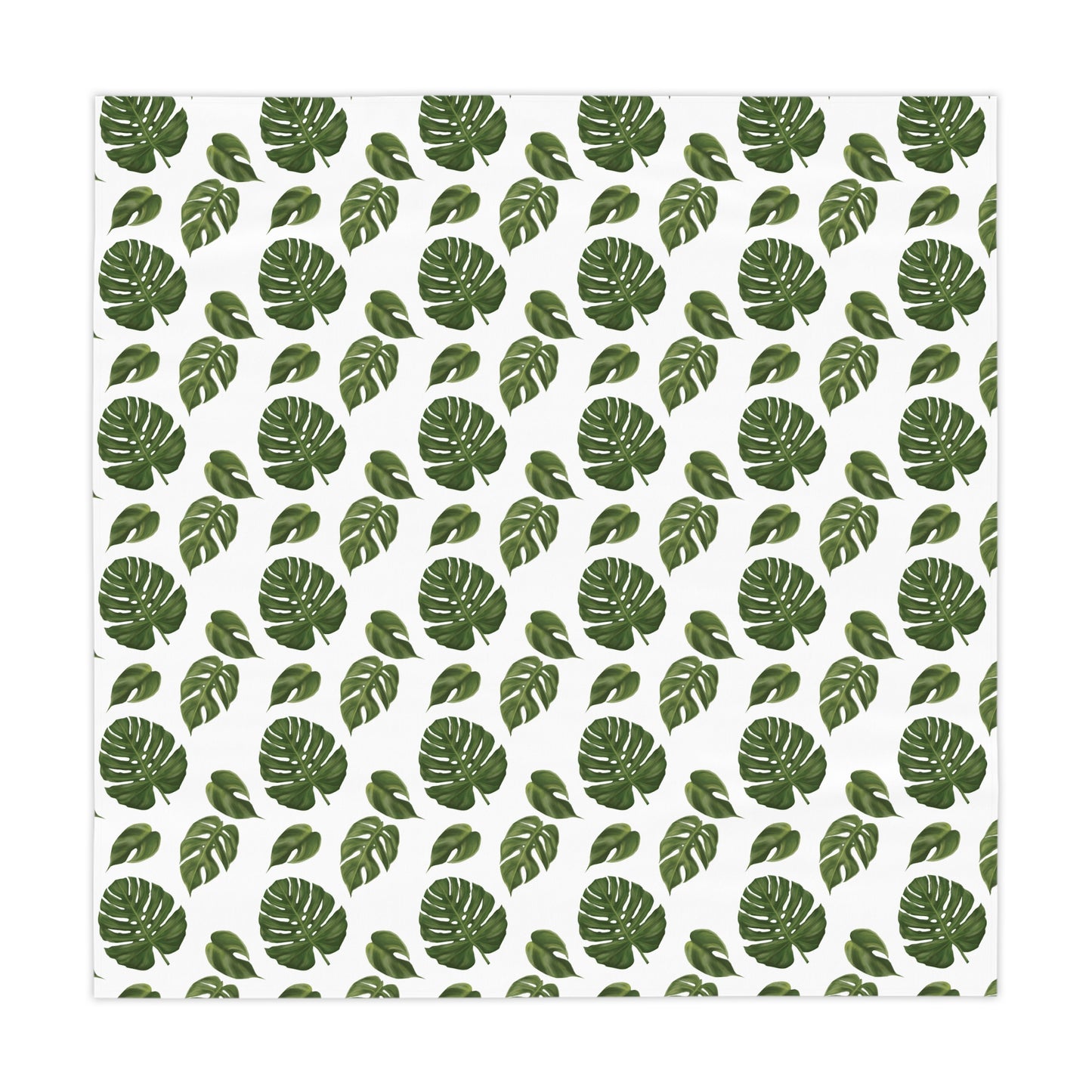 White Monstera Leaf Tablecloth