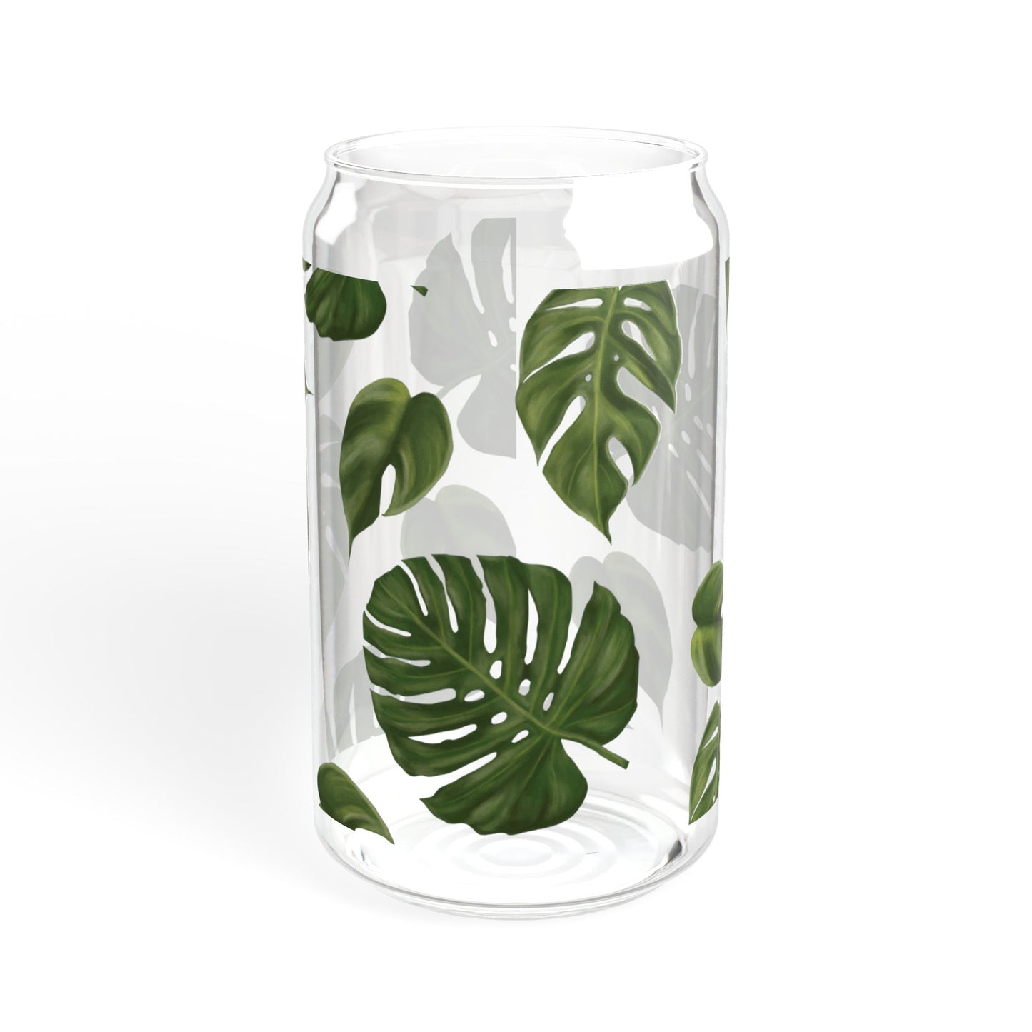 Monstera Leaf Sipper Glass