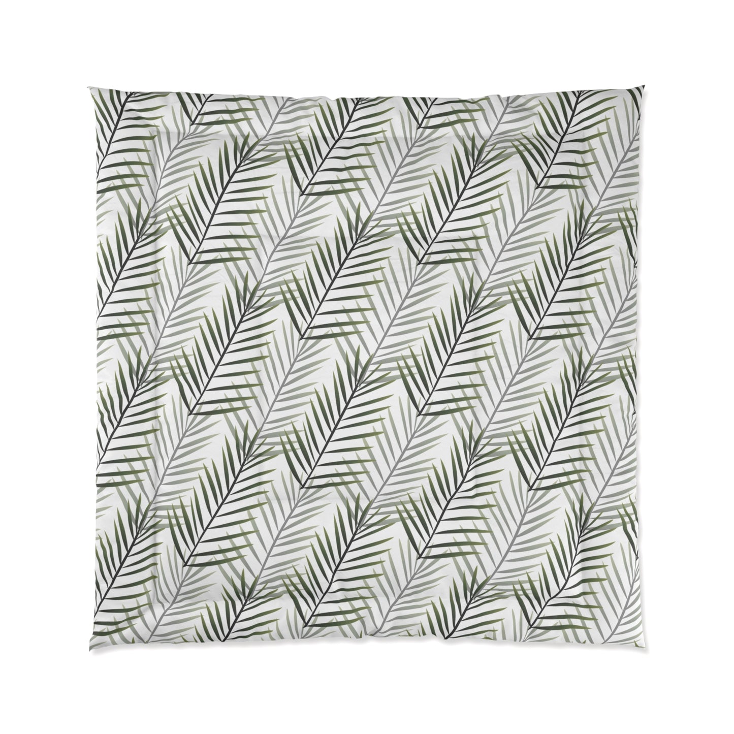 White Palm Leaf Comforter