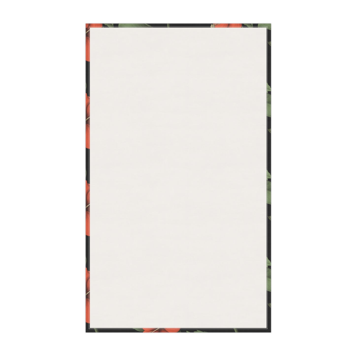 Orange Hibiscus Kitchen Tea Towel