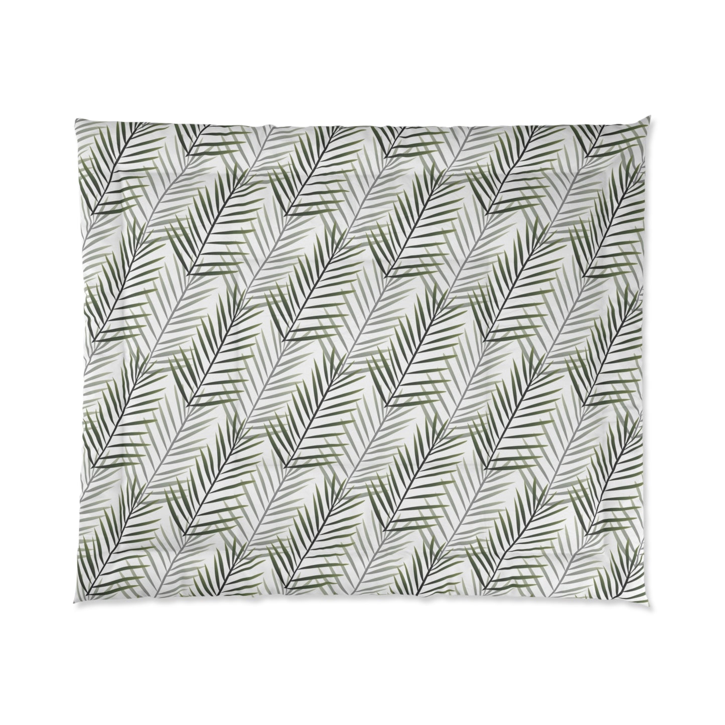 White Palm Leaf Comforter