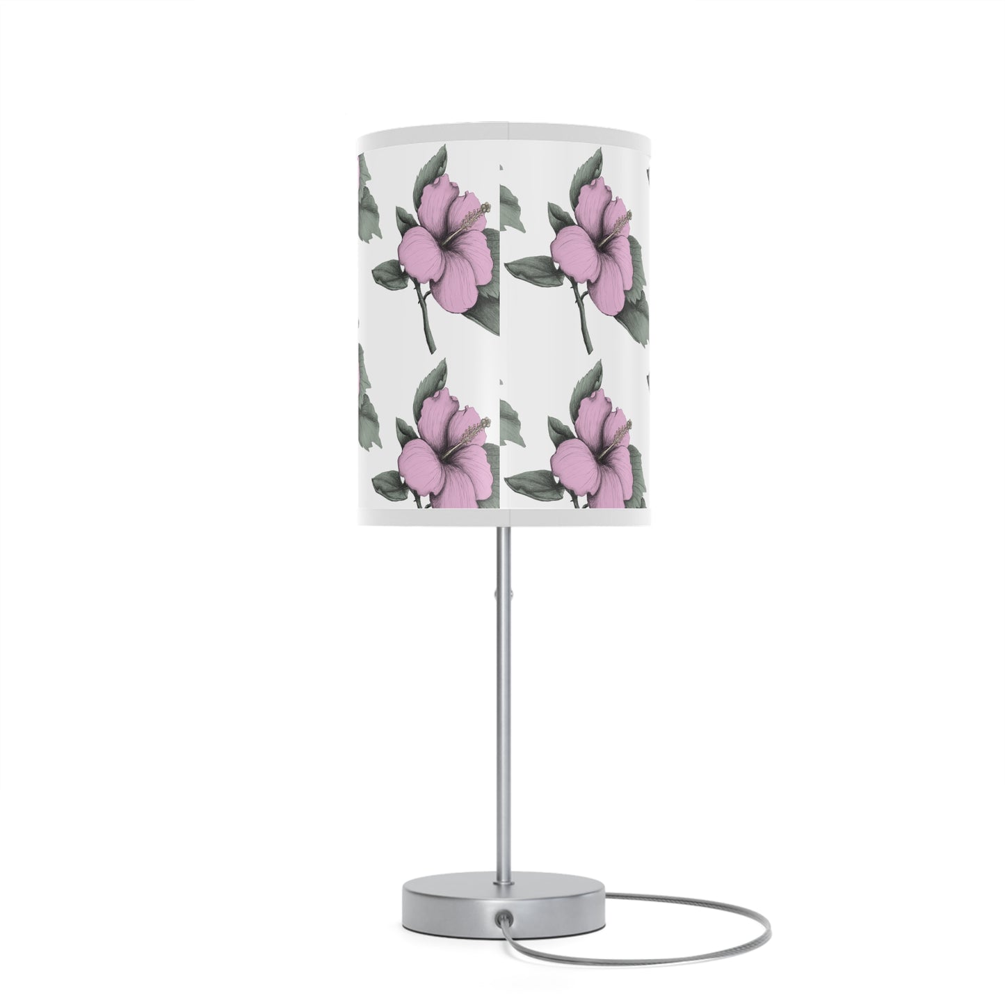 Pink Hibiscus Flower Table Lamp