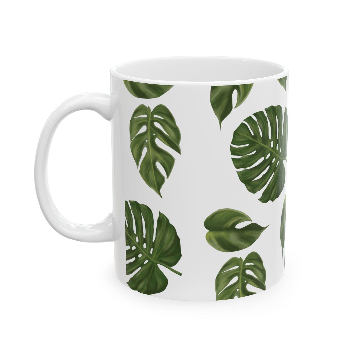 Monstera Leaf Ceramic Mug