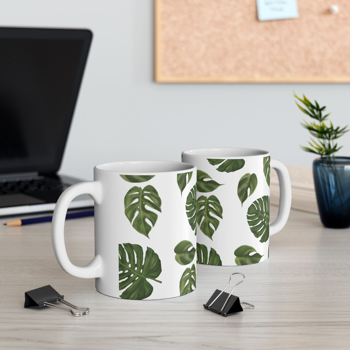Monstera Leaf Ceramic Mug