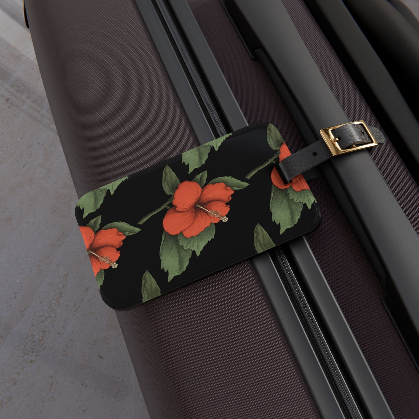 Hibiscus Luggage Tag