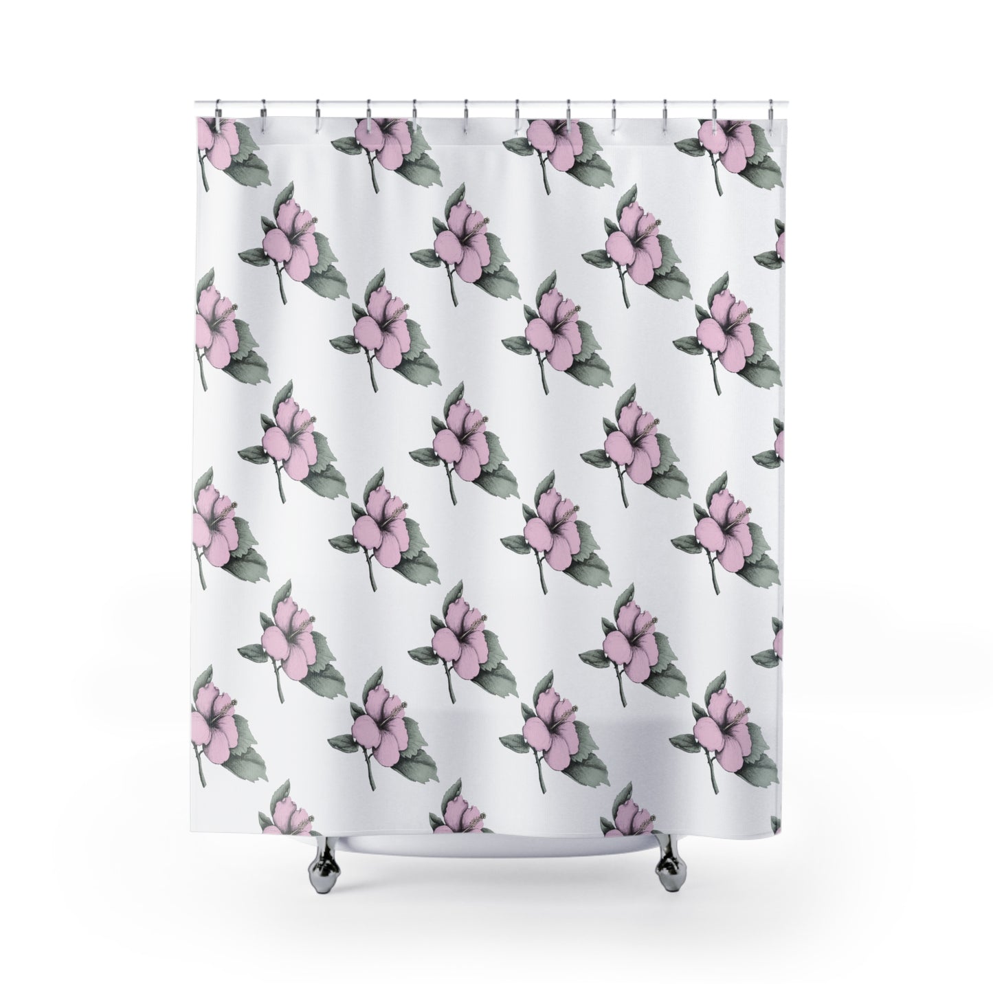 Pink Hibiscus Shower Curtain
