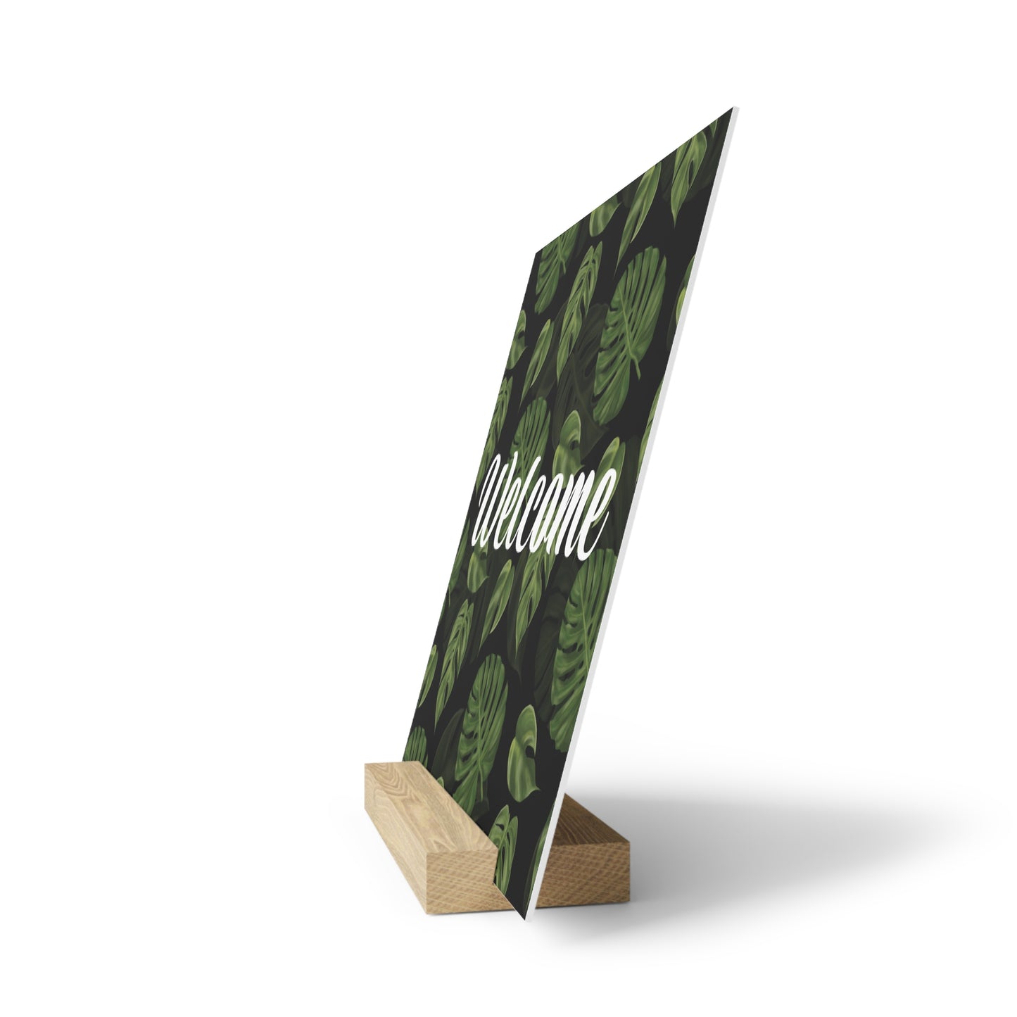 Monstera Leaf Welcome Sign Gallery Board