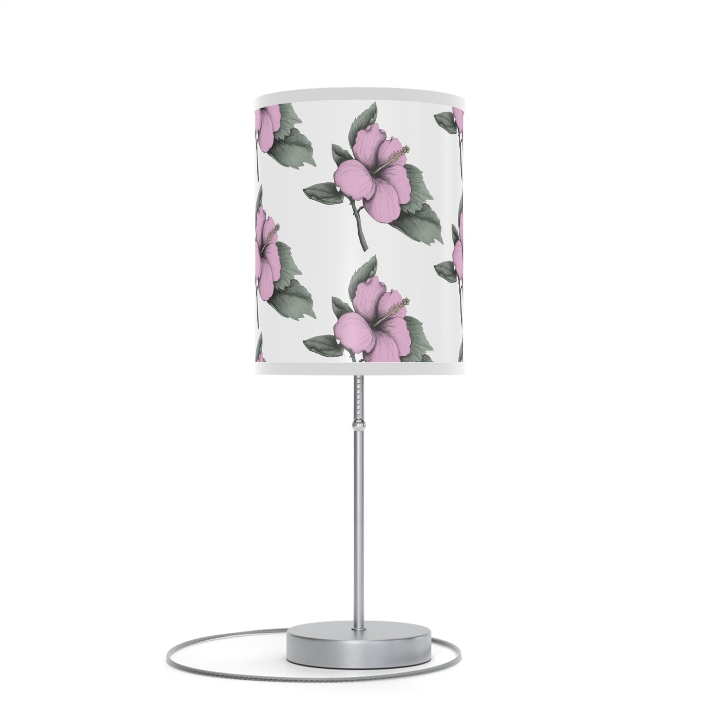 Pink Hibiscus Flower Table Lamp