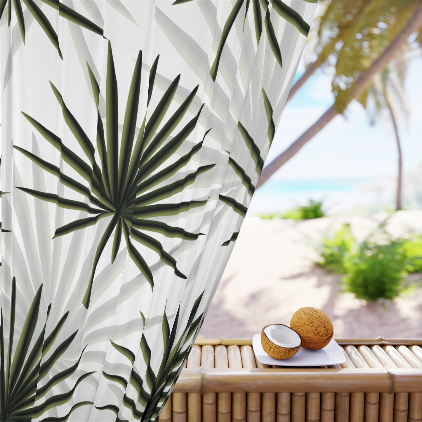 Palm Fan Blackout Curtain
