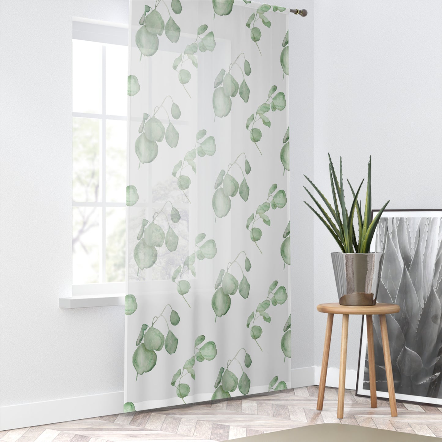 Eucalyptus Sheer Window Curtain