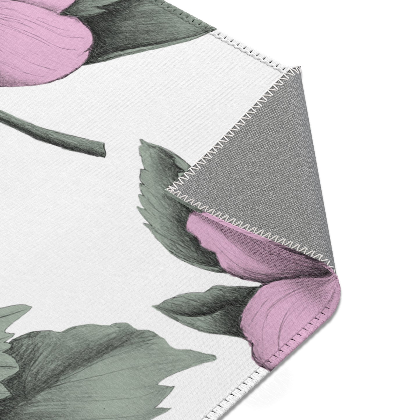 Pink Hibiscus Rectangular Rug
