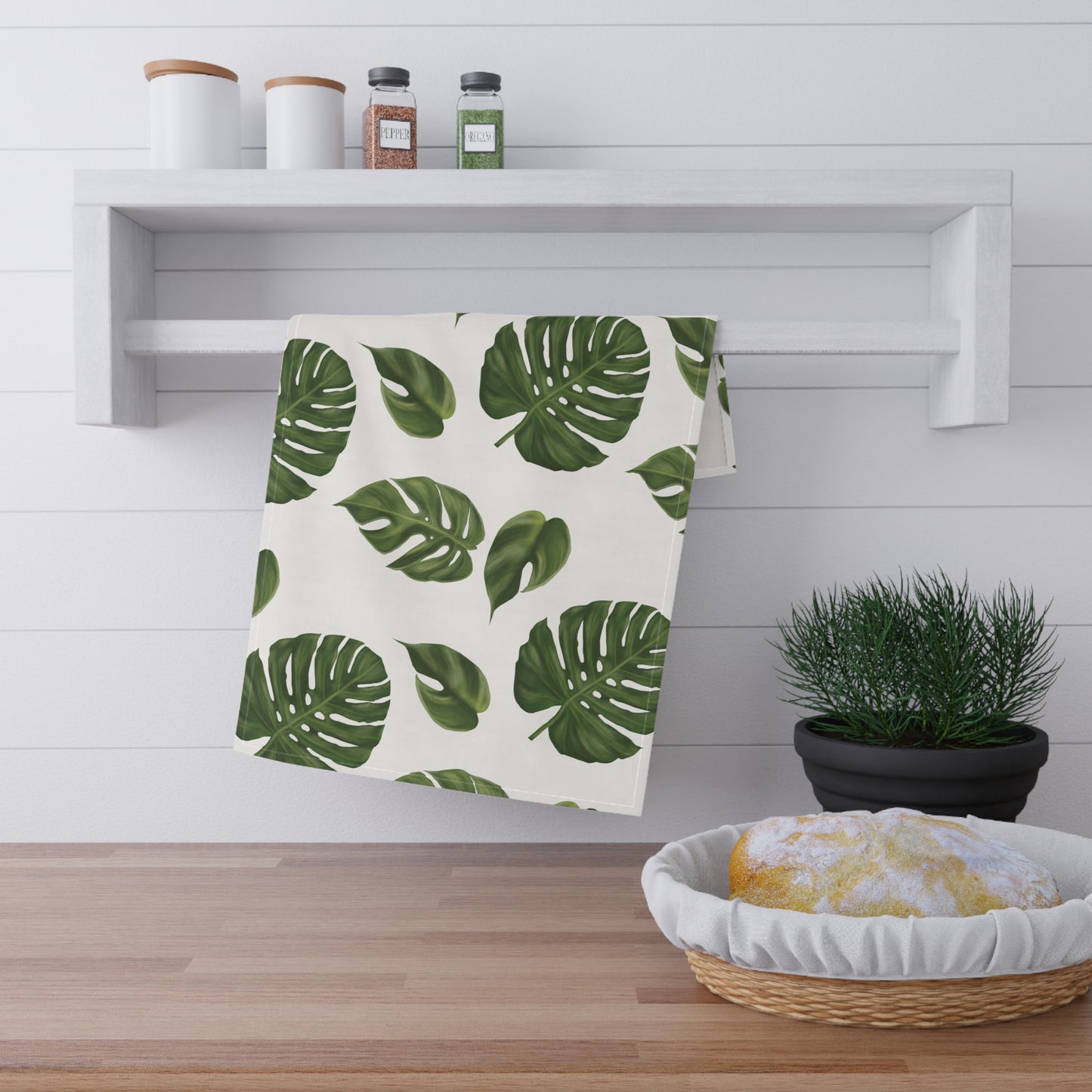 Monstera Leaf Kitchen Tea Towel