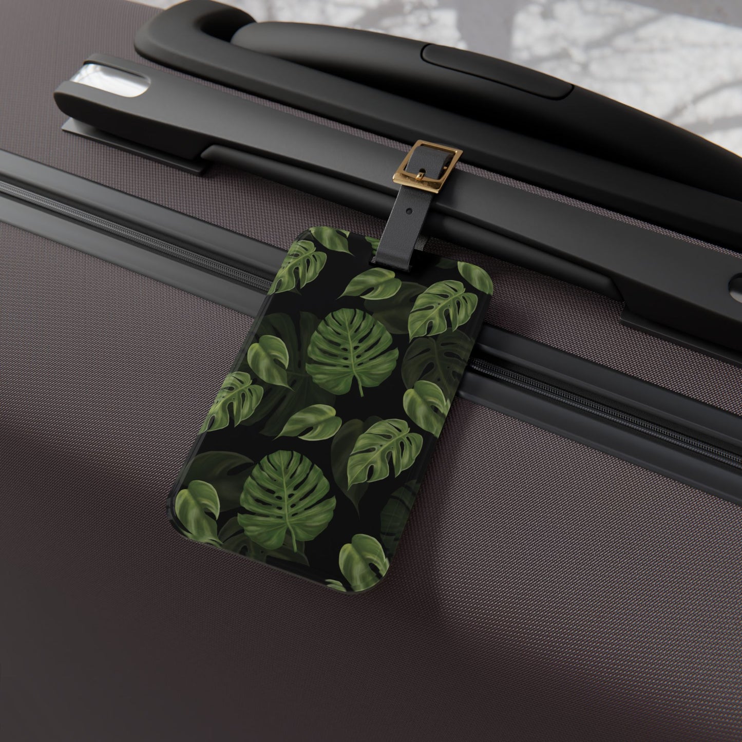 Monstera Leaf Luggage Tag