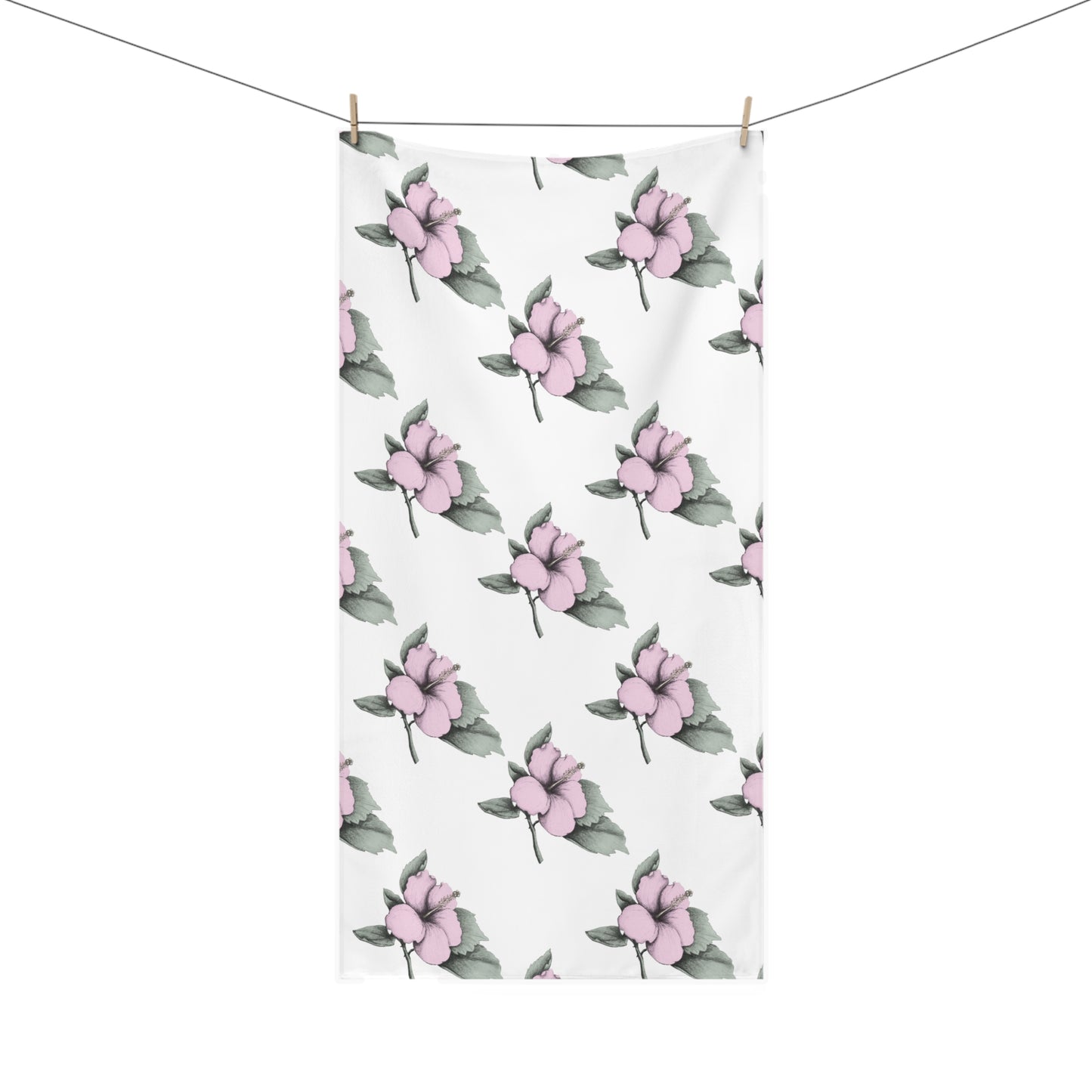 Pink Hibiscus Bath Towel
