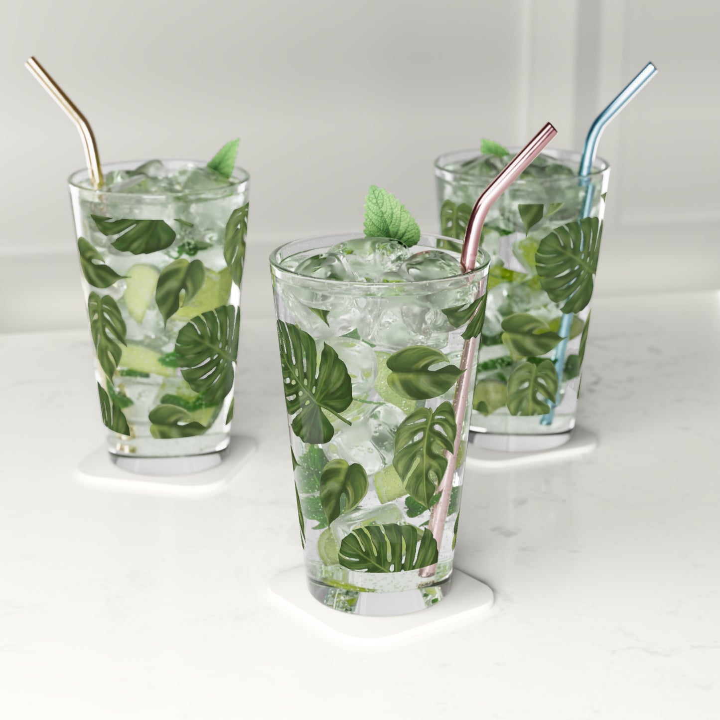 Monstera Leaf Pint Glass