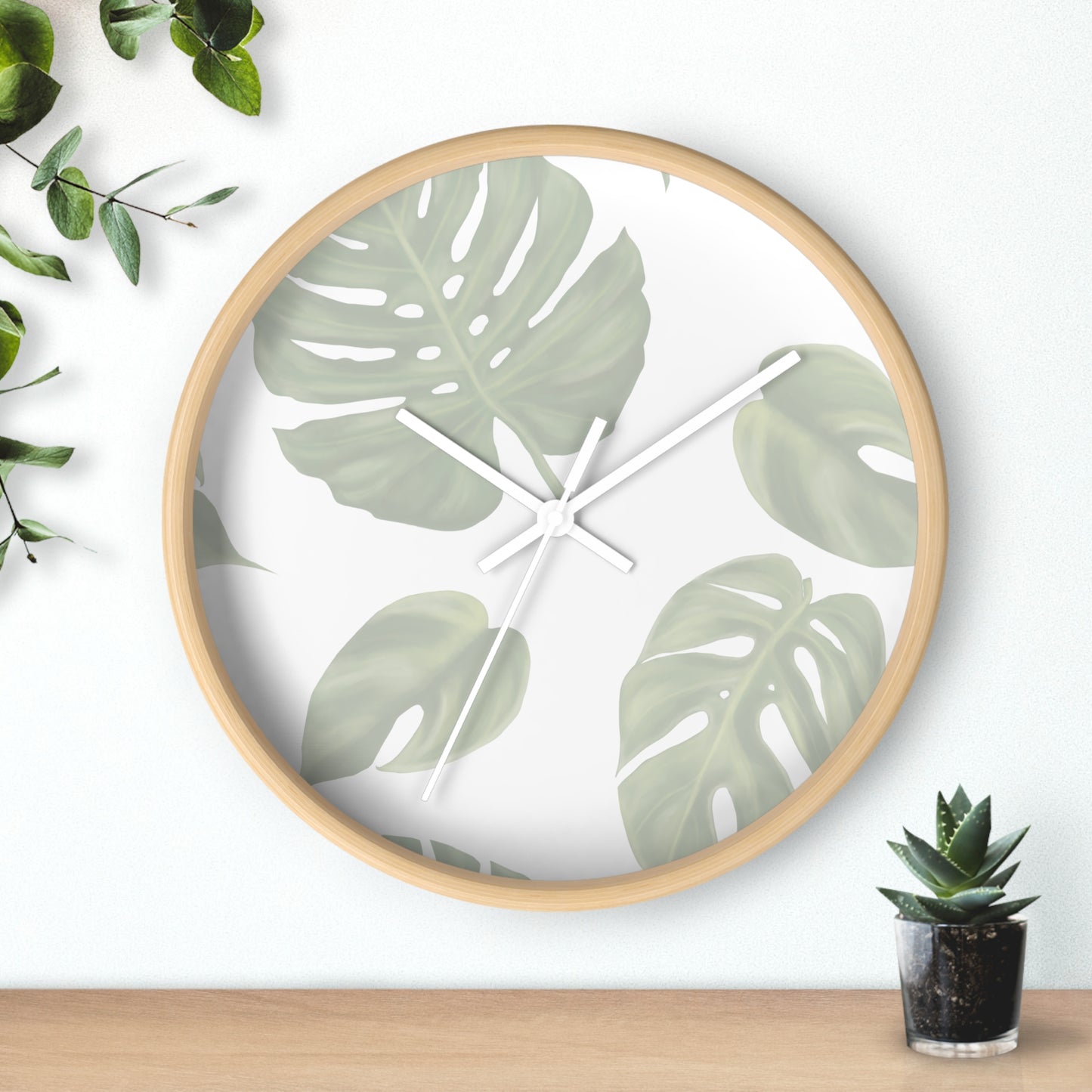 Monstera Leaf Wall Clock