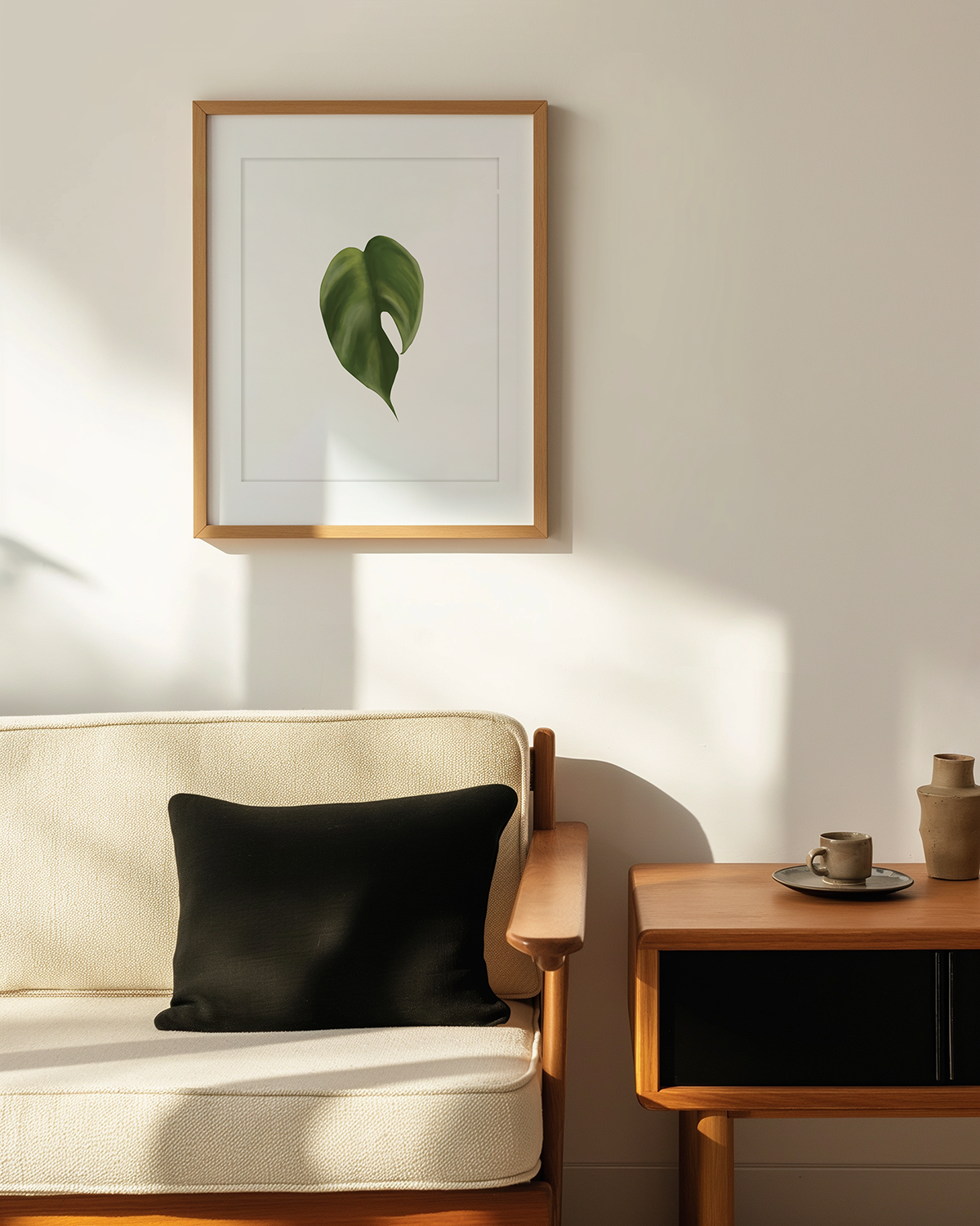 Framed Monstera Leaf 3