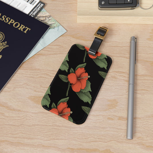 Hibiscus Luggage Tag